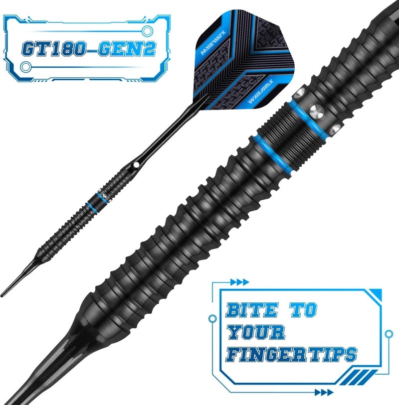 win.max طقم سهام ناعمة - طقم سهام ناعمة من 90% تنجستين بوزن 18 جرام مع 3 ريش إضافية - Image 2